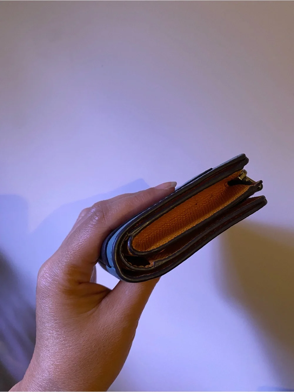Coach Two-Tone Black and Green Leather Wallet